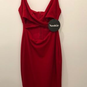 Red cocktail dress